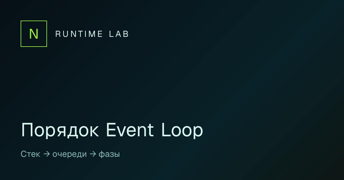 Порядок Event Loop: backend runtimes на практике | Runtime Lab